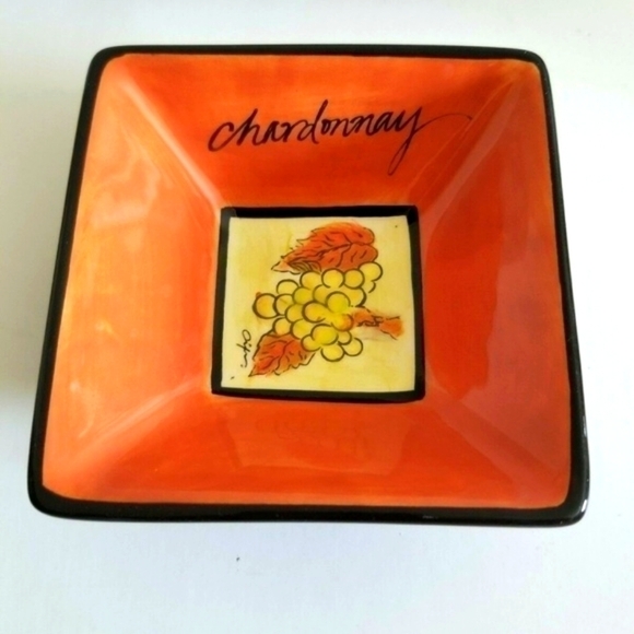 Oenophilia Wine Grapes Dipping Dishes Ceramic Serving Set of 5 - Picture 2 of 4